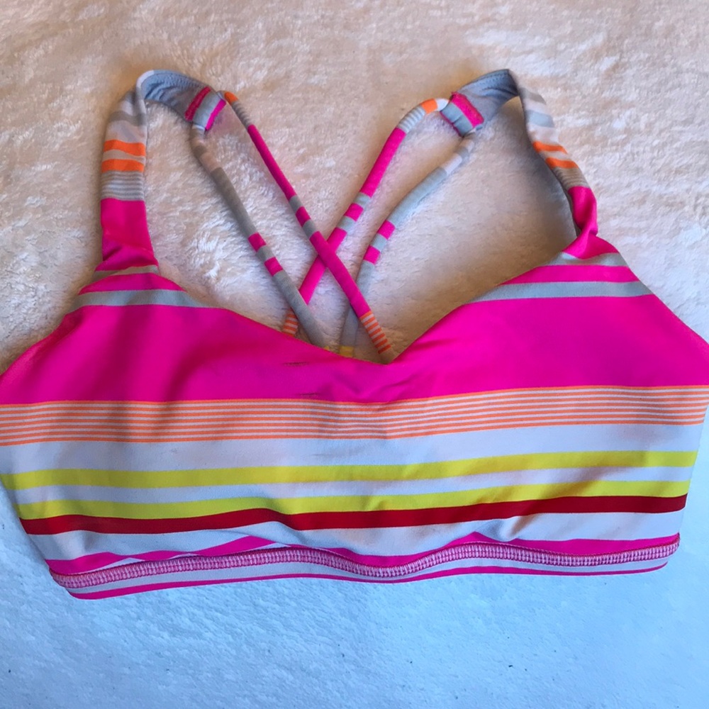 colorful LULULEMON sports bra